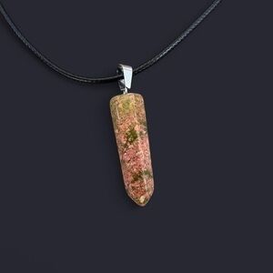 Unakite Stone Pendant Necklace